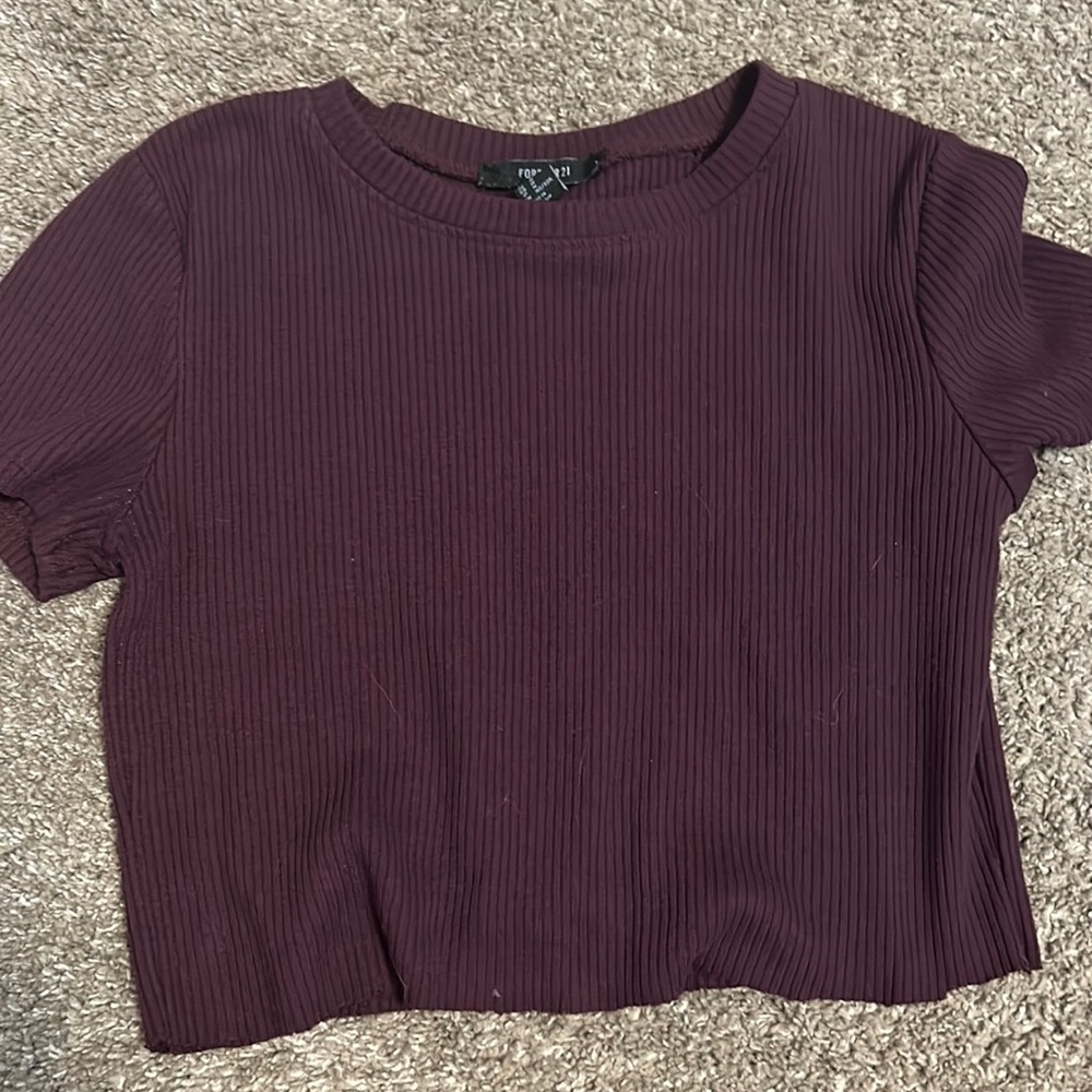 Purple for every 21 crop top